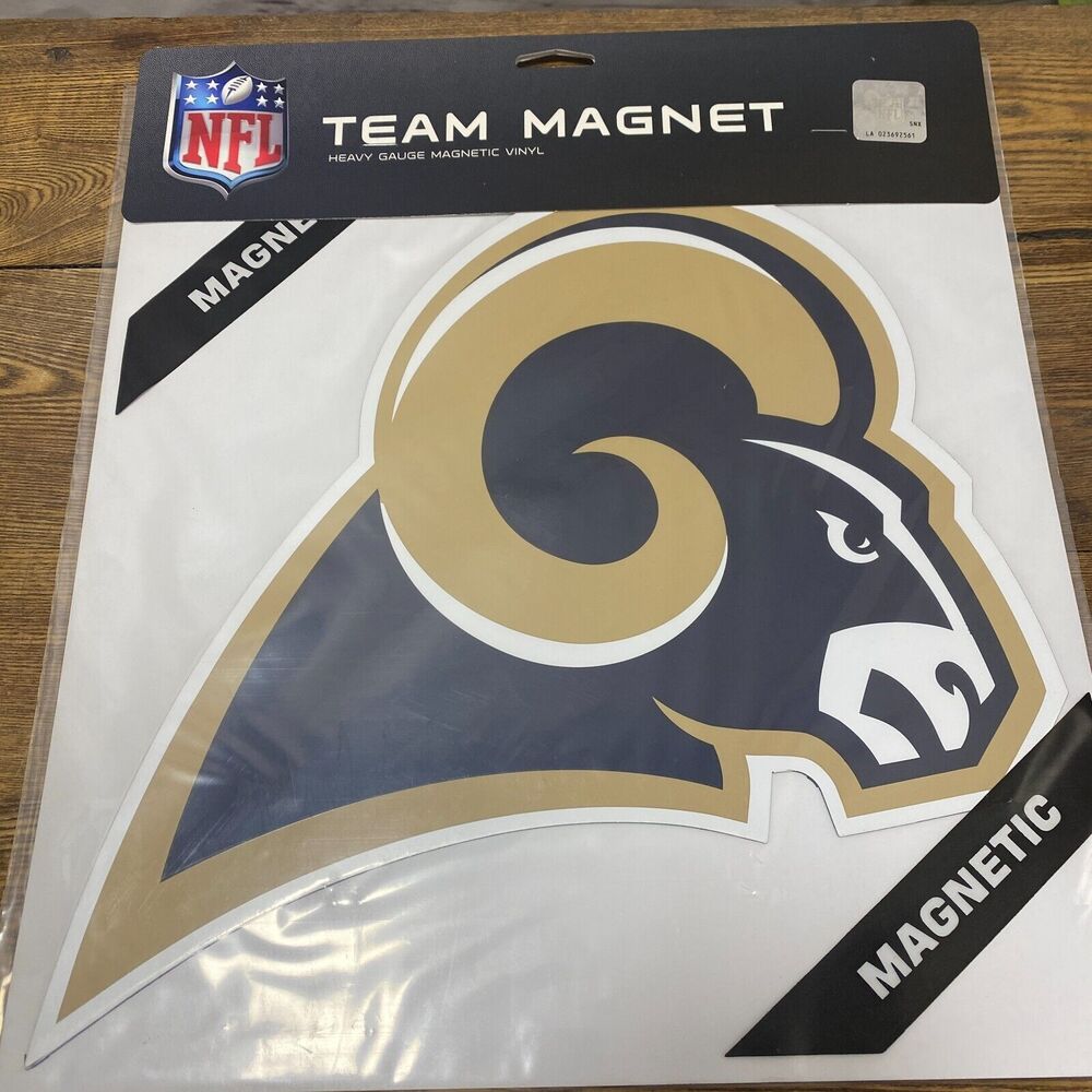 Los Angeles Rams Vinyl Team Magnet Ram Head Decal Football Sport Car Truck 12 In